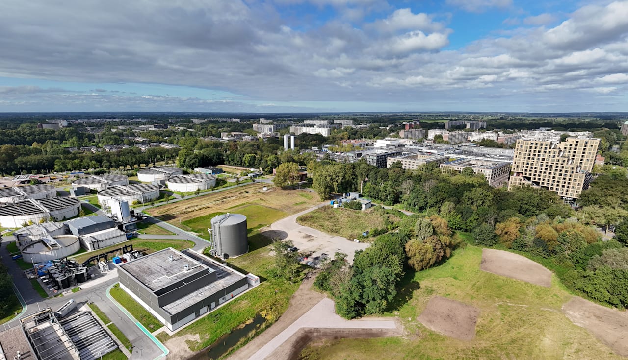 panorama view of the ENECO sewage treatment plant panorama view of the ENECO sewage treatment plant